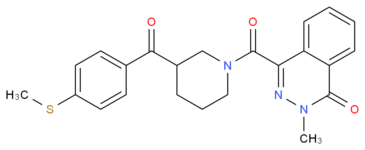 2-methyl-4-({3-[4-(methylthio)benzoyl]-1-piperidinyl}carbonyl)-1(2H)-phthalazinone_Molecular_structure_CAS_)
