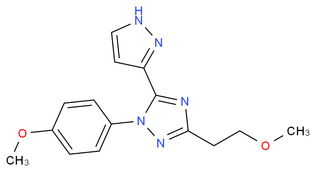 3-(2-methoxyethyl)-1-(4-methoxyphenyl)-5-(1H-pyrazol-3-yl)-1H-1,2,4-triazole_Molecular_structure_CAS_)