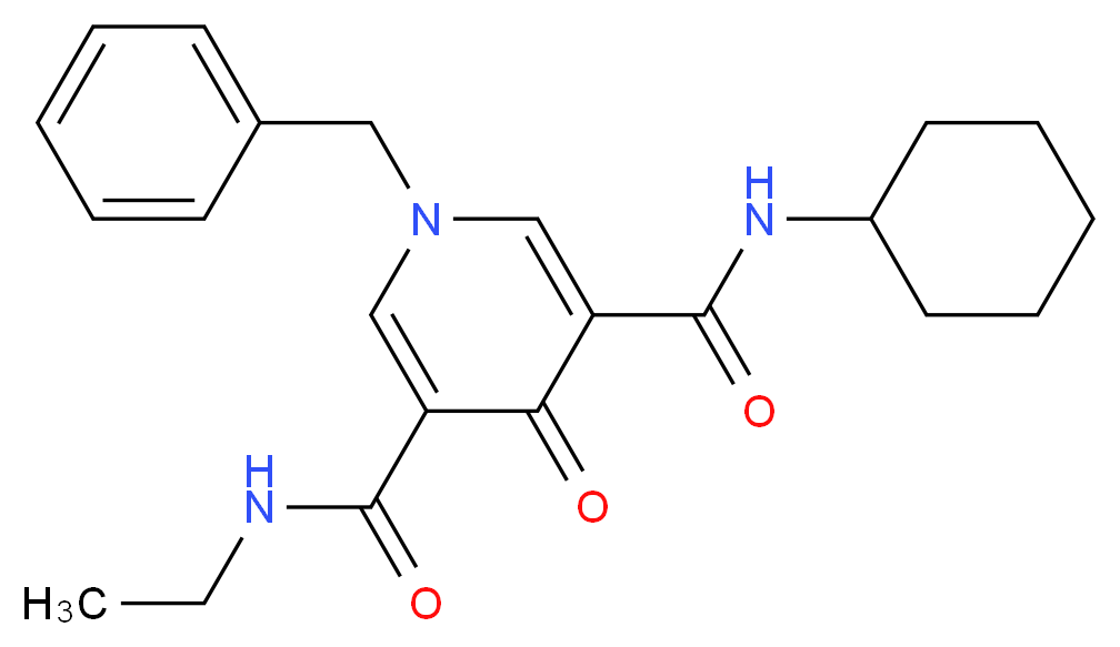 1-benzyl-N-cyclohexyl-N'-ethyl-4-oxo-1,4-dihydro-3,5-pyridinedicarboxamide_Molecular_structure_CAS_)