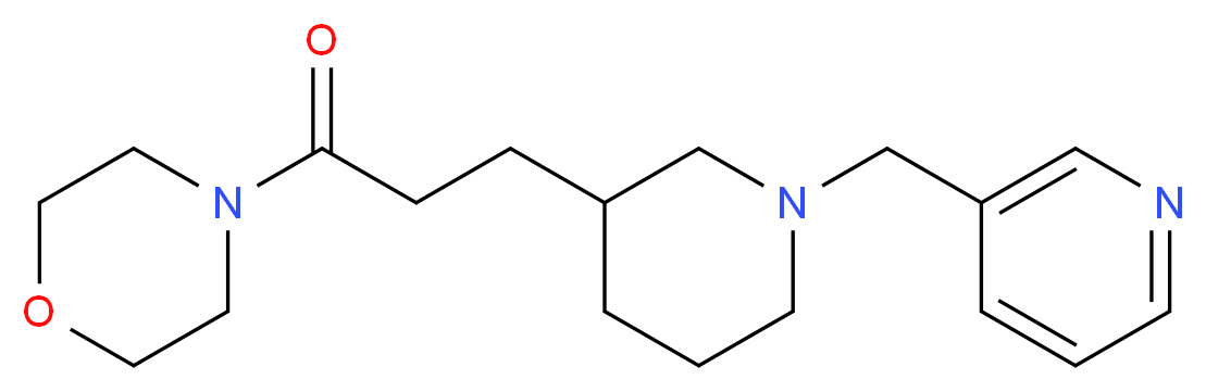 4-{3-[1-(3-pyridinylmethyl)-3-piperidinyl]propanoyl}morpholine_Molecular_structure_CAS_)