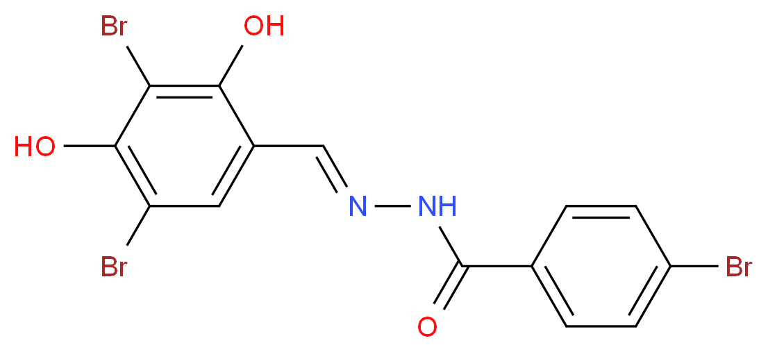 4-bromo-N'-[(1E)-(3,5-dibromo-2,4-dihydroxyphenyl)methylidene]benzohydrazide_Molecular_structure_CAS_)
