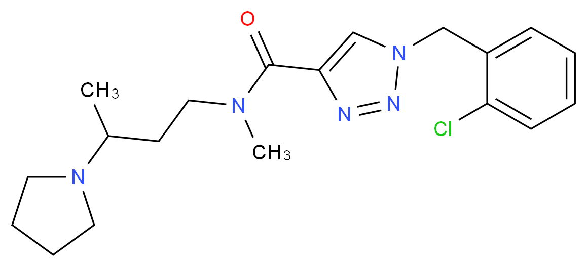 1-(2-chlorobenzyl)-N-methyl-N-[3-(1-pyrrolidinyl)butyl]-1H-1,2,3-triazole-4-carboxamide_Molecular_structure_CAS_)