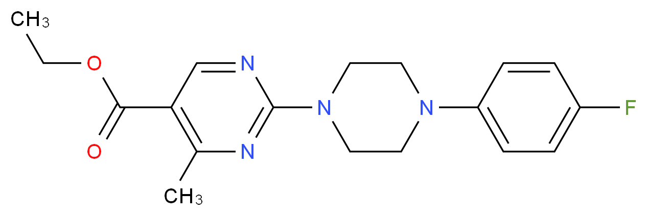 Ethyl 2-[4-(4-fluorophenyl)piperazin-1-yl]-4-methylpyrimidine-5-carboxylate_Molecular_structure_CAS_)