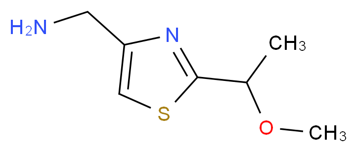 [2-(1-methoxyethyl)-1,3-thiazol-4-yl]methanamine_Molecular_structure_CAS_)