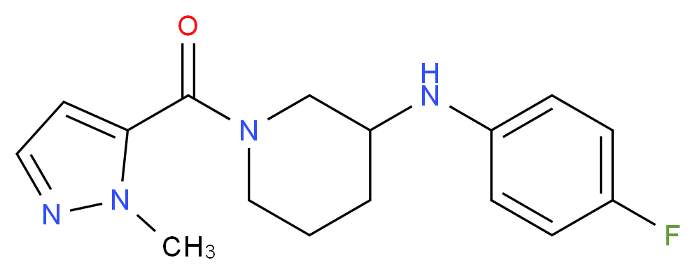 N-(4-fluorophenyl)-1-[(1-methyl-1H-pyrazol-5-yl)carbonyl]-3-piperidinamine_Molecular_structure_CAS_)