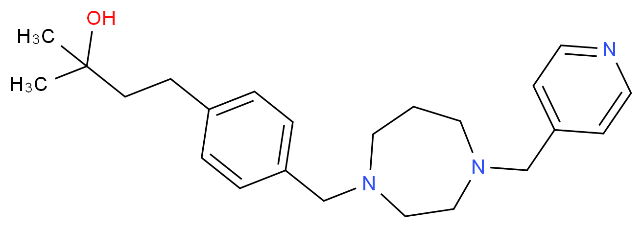 2-methyl-4-(4-{[4-(4-pyridinylmethyl)-1,4-diazepan-1-yl]methyl}phenyl)-2-butanol_Molecular_structure_CAS_)