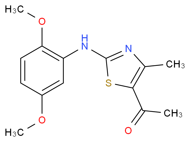 1-[2-(2,5-Dimethoxyanilino)-4-methyl-1,3-thiazol-5-yl]-1-ethanone_Molecular_structure_CAS_)