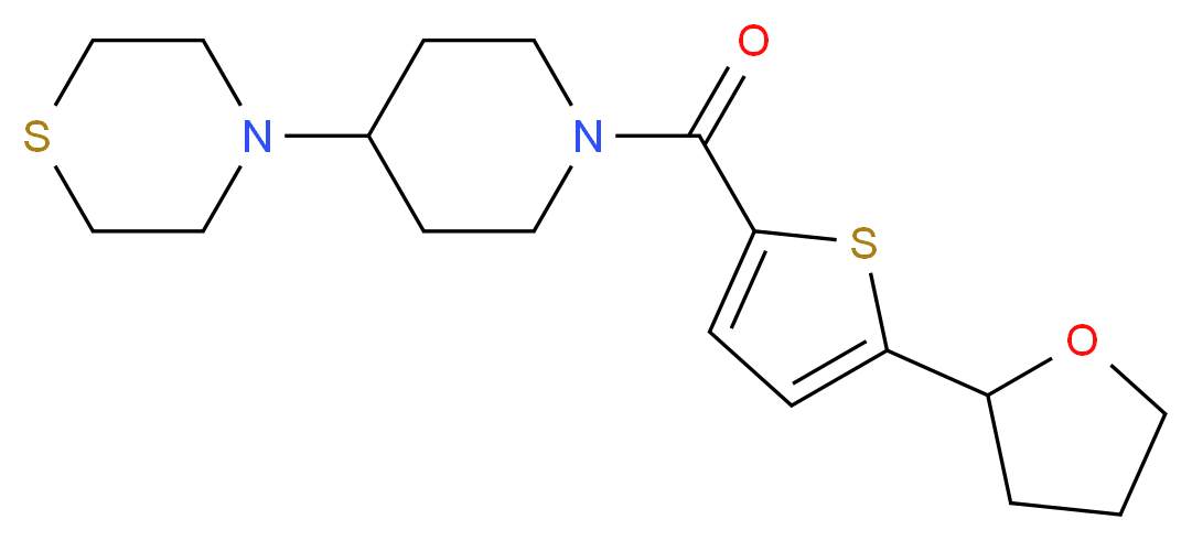 4-(1-{[5-(tetrahydro-2-furanyl)-2-thienyl]carbonyl}-4-piperidinyl)thiomorpholine_Molecular_structure_CAS_)