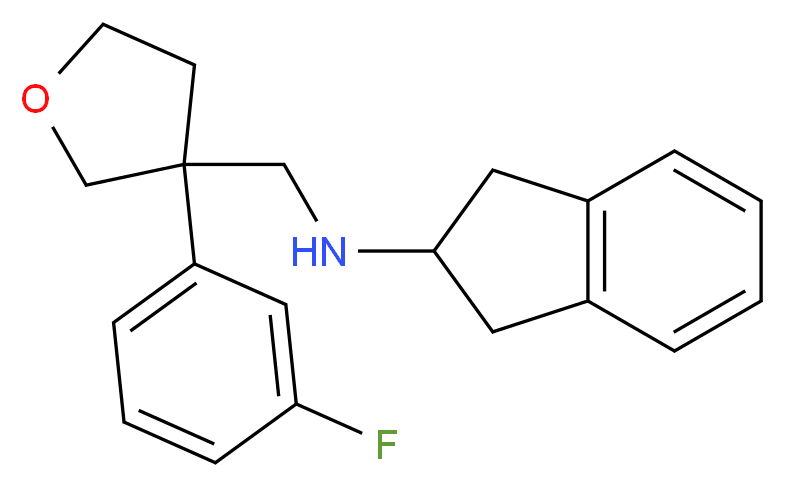 2,3-dihydro-1H-inden-2-yl{[3-(3-fluorophenyl)tetrahydro-3-furanyl]methyl}amine_Molecular_structure_CAS_)