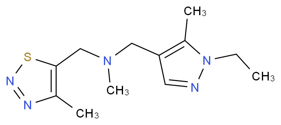 1-(1-ethyl-5-methyl-1H-pyrazol-4-yl)-N-methyl-N-[(4-methyl-1,2,3-thiadiazol-5-yl)methyl]methanamine_Molecular_structure_CAS_)