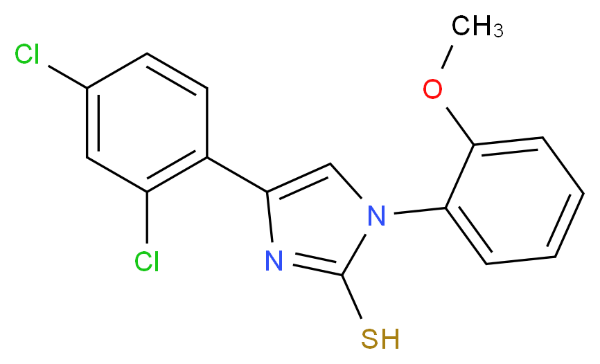 4-(2,4-Dichloro-phenyl)-1-(2-methoxy-phenyl)-1H-imidazole-2-thiol_Molecular_structure_CAS_)