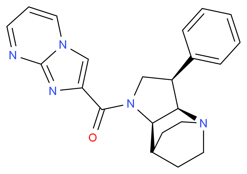 (3R*,3aR*,7aR*)-1-(imidazo[1,2-a]pyrimidin-2-ylcarbonyl)-3-phenyloctahydro-4,7-ethanopyrrolo[3,2-b]pyridine_Molecular_structure_CAS_)