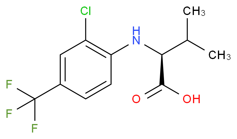 (2S)-2-{[2-chloro-4-(trifluoromethyl)phenyl]amino}-3-methylbutanoic acid_Molecular_structure_CAS_)
