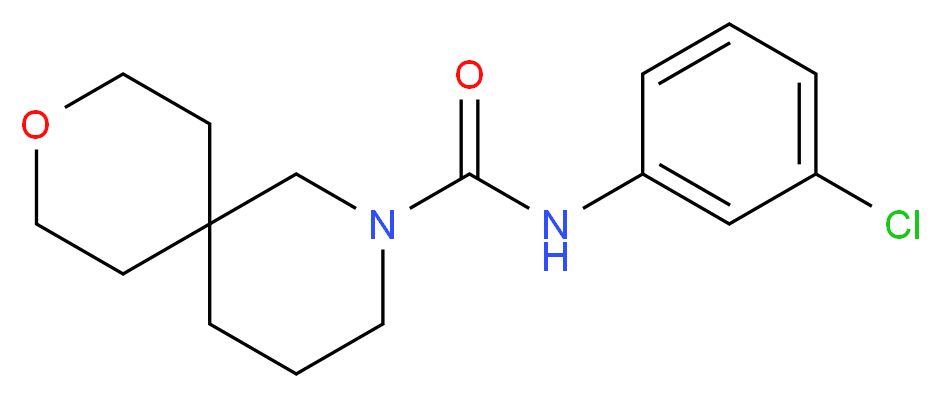 N-(3-chlorophenyl)-9-oxa-2-azaspiro[5.5]undecane-2-carboxamide_Molecular_structure_CAS_)