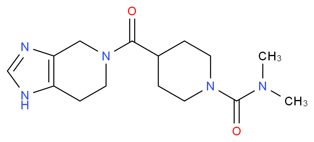 N,N-dimethyl-4-(1,4,6,7-tetrahydro-5H-imidazo[4,5-c]pyridin-5-ylcarbonyl)piperidine-1-carboxamide_Molecular_structure_CAS_)