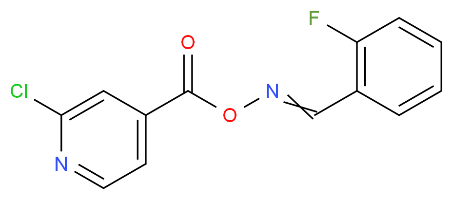 2-chloro-4-[({[(2-fluorophenyl)methylene]amino}oxy)carbonyl]pyridine_Molecular_structure_CAS_)