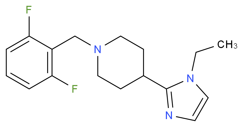 1-(2,6-difluorobenzyl)-4-(1-ethyl-1H-imidazol-2-yl)piperidine_Molecular_structure_CAS_)