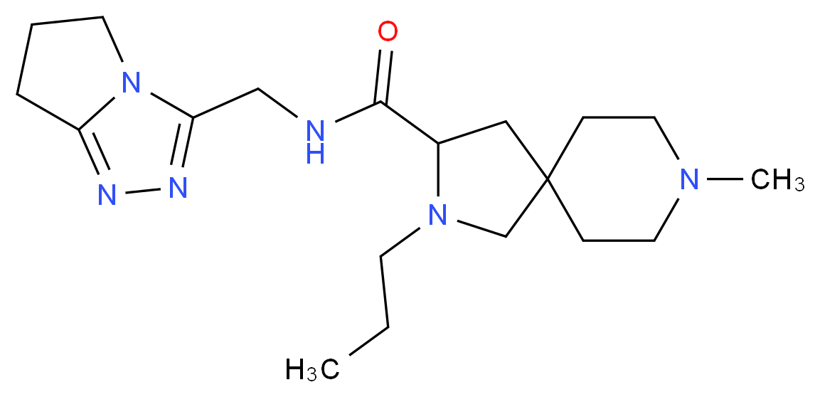 N-(6,7-dihydro-5H-pyrrolo[2,1-c][1,2,4]triazol-3-ylmethyl)-8-methyl-2-propyl-2,8-diazaspiro[4.5]decane-3-carboxamide_Molecular_structure_CAS_)