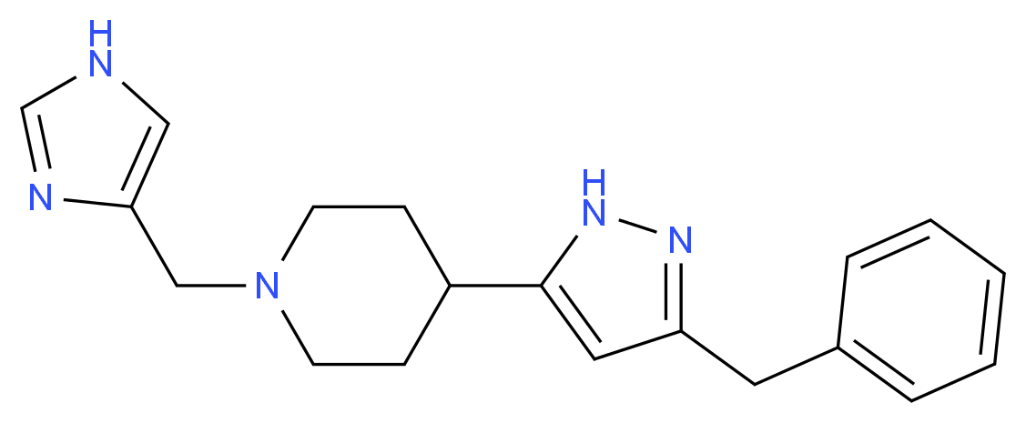 4-(3-benzyl-1H-pyrazol-5-yl)-1-(1H-imidazol-4-ylmethyl)piperidine_Molecular_structure_CAS_)