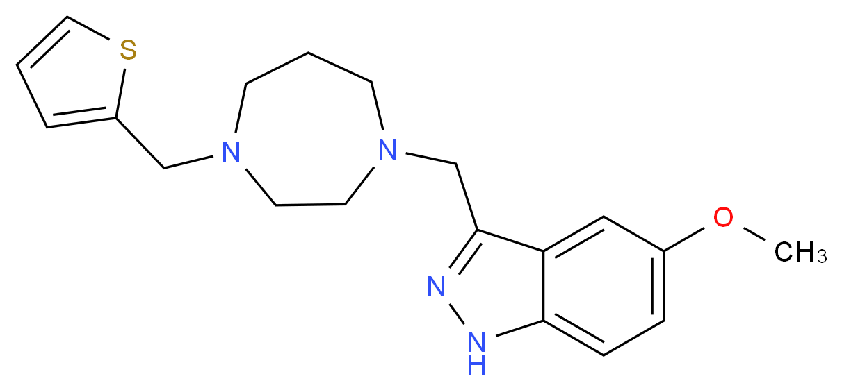 5-methoxy-3-{[4-(2-thienylmethyl)-1,4-diazepan-1-yl]methyl}-1H-indazole_Molecular_structure_CAS_)