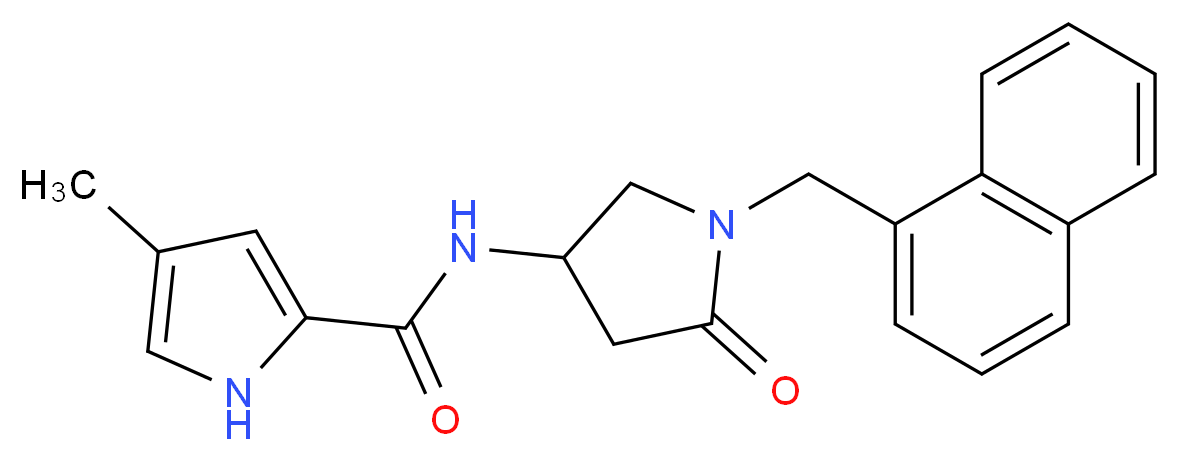 4-methyl-N-[1-(1-naphthylmethyl)-5-oxopyrrolidin-3-yl]-1H-pyrrole-2-carboxamide_Molecular_structure_CAS_)
