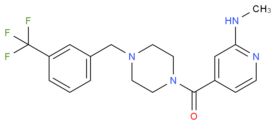 N-methyl-4-({4-[3-(trifluoromethyl)benzyl]piperazin-1-yl}carbonyl)pyridin-2-amine_Molecular_structure_CAS_)