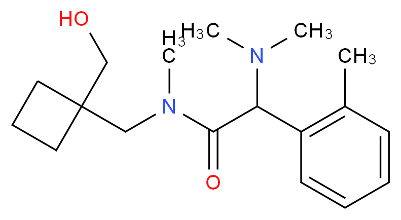 2-(dimethylamino)-N-{[1-(hydroxymethyl)cyclobutyl]methyl}-N-methyl-2-(2-methylphenyl)acetamide_Molecular_structure_CAS_)