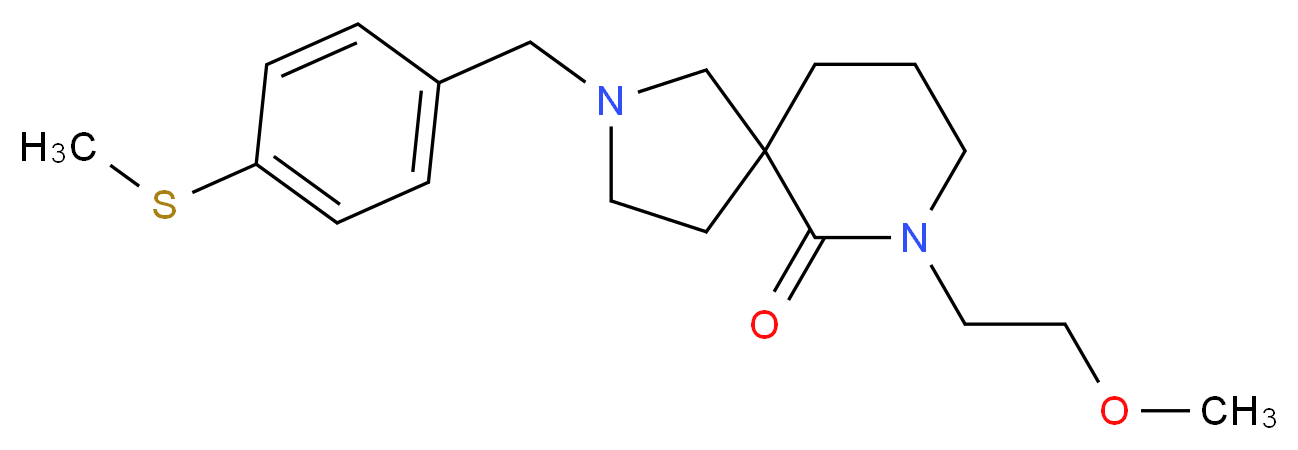 7-(2-methoxyethyl)-2-[4-(methylthio)benzyl]-2,7-diazaspiro[4.5]decan-6-one_Molecular_structure_CAS_)