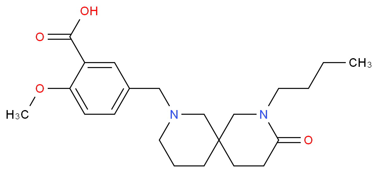 5-[(8-butyl-9-oxo-2,8-diazaspiro[5.5]undec-2-yl)methyl]-2-methoxybenzoic acid_Molecular_structure_CAS_)