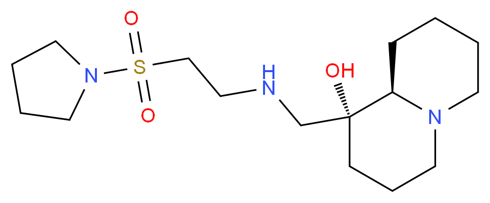 (1R,9aR)-1-({[2-(pyrrolidin-1-ylsulfonyl)ethyl]amino}methyl)octahydro-2H-quinolizin-1-ol_Molecular_structure_CAS_)