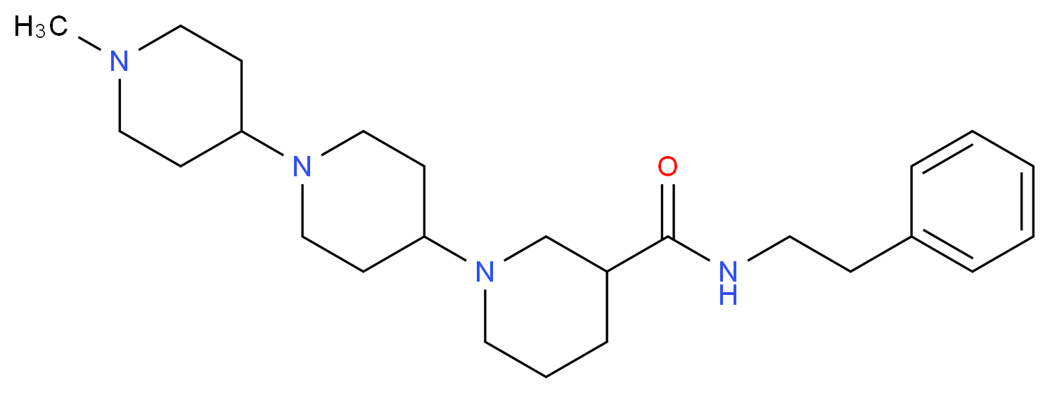1''-methyl-N-(2-phenylethyl)-1,4':1',4''-terpiperidine-3-carboxamide_Molecular_structure_CAS_)