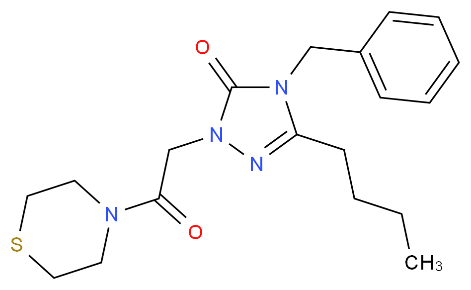 4-benzyl-5-butyl-2-[2-oxo-2-(4-thiomorpholinyl)ethyl]-2,4-dihydro-3H-1,2,4-triazol-3-one_Molecular_structure_CAS_)