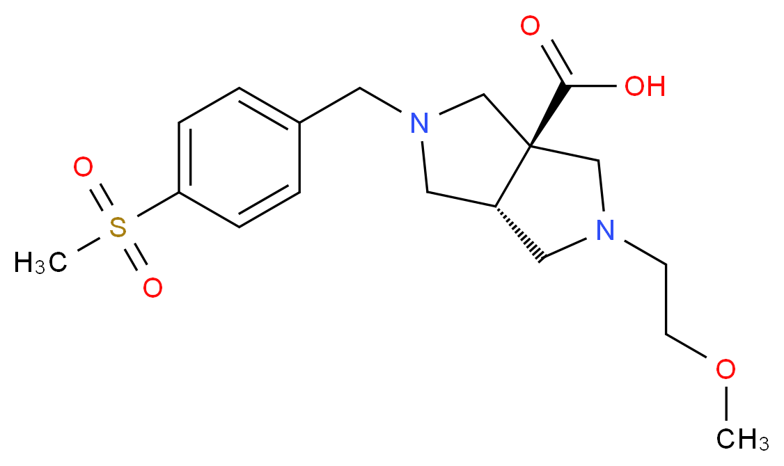 (3aS*,6aS*)-2-(2-methoxyethyl)-5-[4-(methylsulfonyl)benzyl]hexahydropyrrolo[3,4-c]pyrrole-3a(1H)-carboxylic acid_Molecular_structure_CAS_)