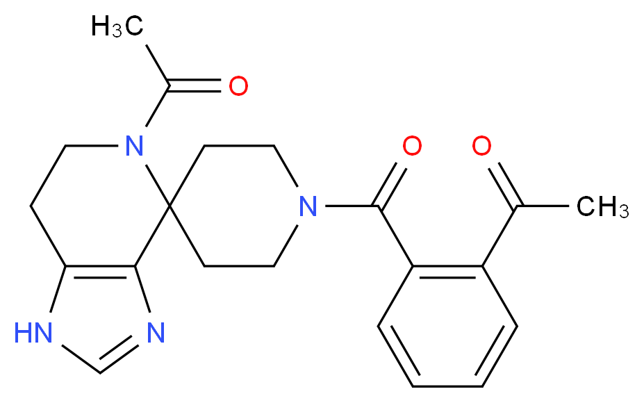 1-{2-[(5-acetyl-1,5,6,7-tetrahydro-1'H-spiro[imidazo[4,5-c]pyridine-4,4'-piperidin]-1'-yl)carbonyl]phenyl}ethanone_Molecular_structure_CAS_)