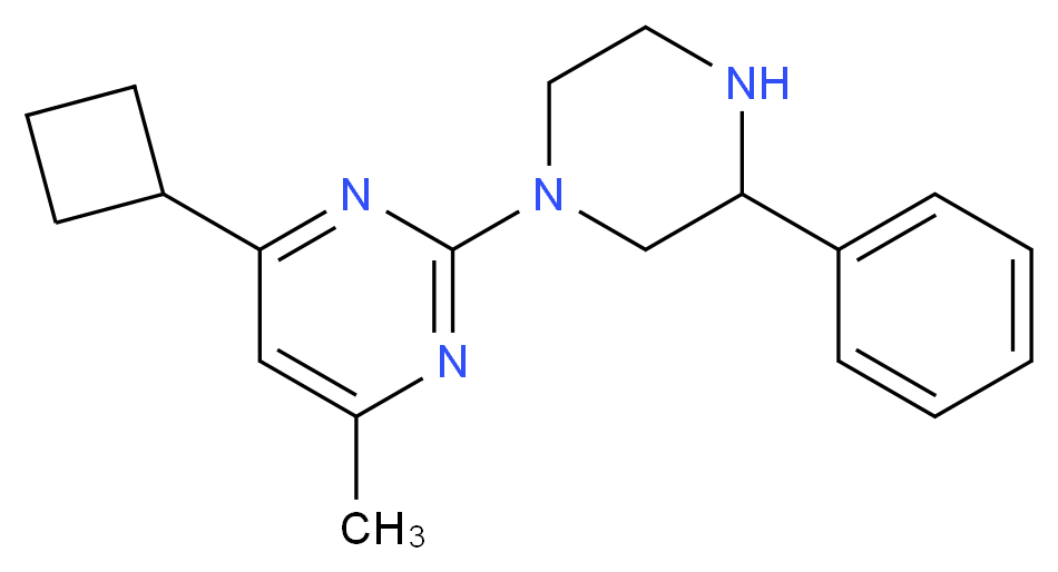 4-cyclobutyl-6-methyl-2-(3-phenylpiperazin-1-yl)pyrimidine_Molecular_structure_CAS_)