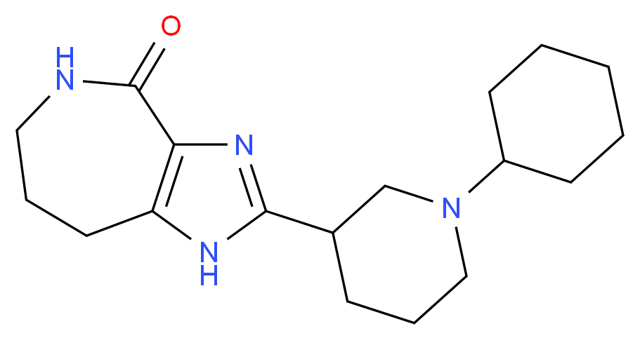 2-(1-cyclohexylpiperidin-3-yl)-5,6,7,8-tetrahydroimidazo[4,5-c]azepin-4(1H)-one_Molecular_structure_CAS_)