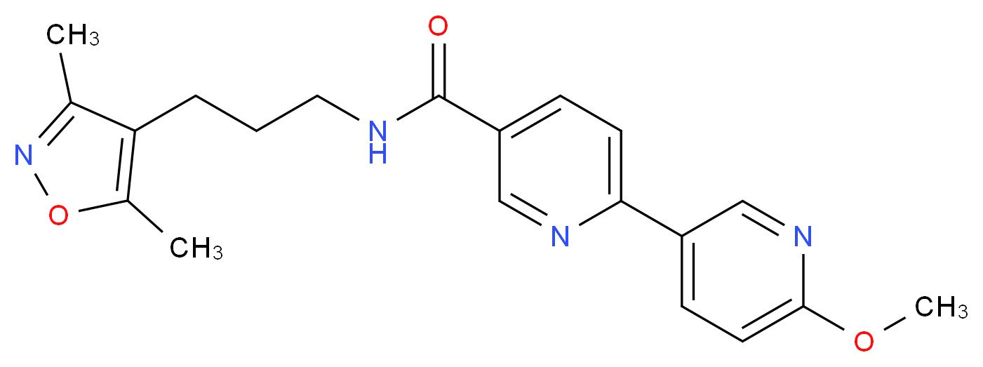 N-[3-(3,5-dimethylisoxazol-4-yl)propyl]-6'-methoxy-2,3'-bipyridine-5-carboxamide_Molecular_structure_CAS_)