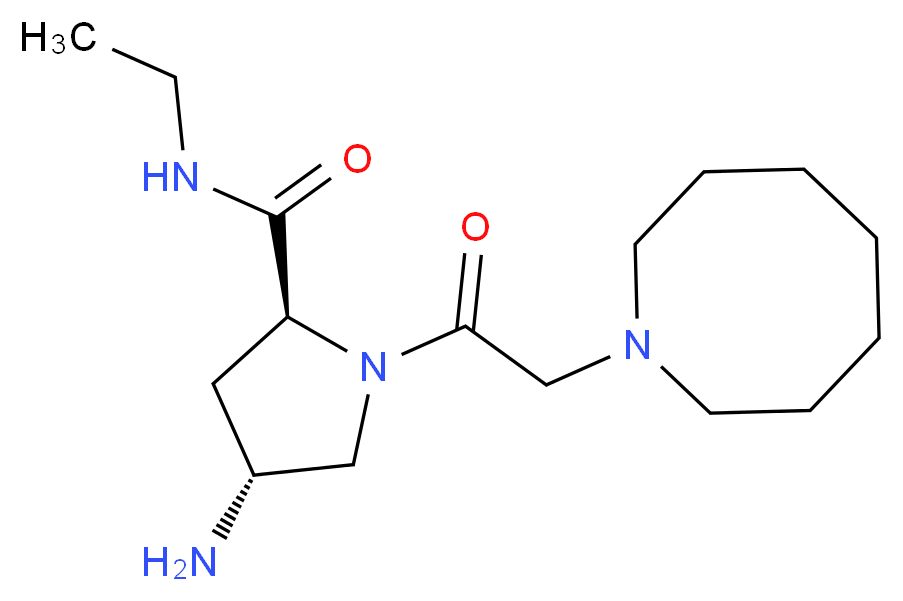 (4R)-4-amino-1-(azocan-1-ylacetyl)-N-ethyl-L-prolinamide_Molecular_structure_CAS_)