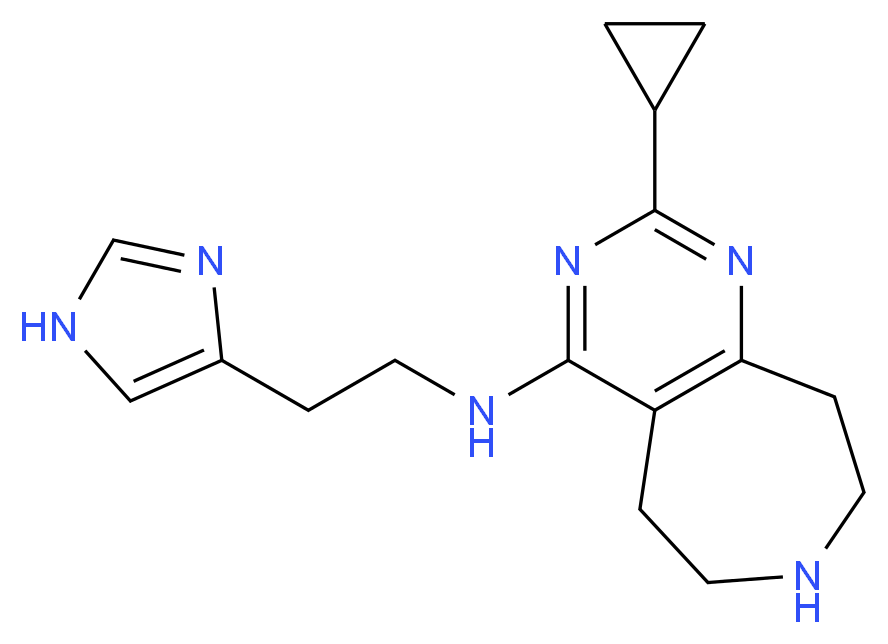 2-cyclopropyl-N-[2-(1H-imidazol-4-yl)ethyl]-6,7,8,9-tetrahydro-5H-pyrimido[4,5-d]azepin-4-amine_Molecular_structure_CAS_)