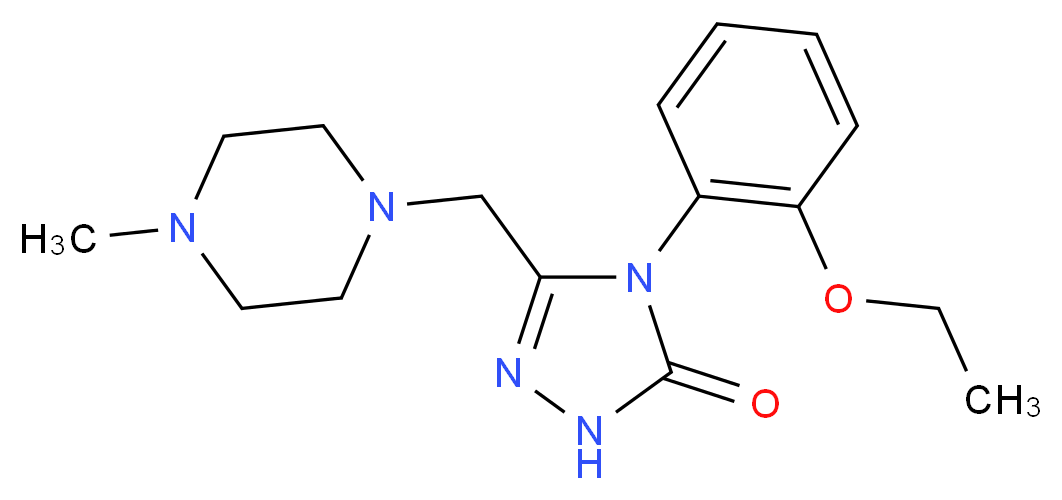 4-(2-ethoxyphenyl)-5-[(4-methylpiperazin-1-yl)methyl]-2,4-dihydro-3H-1,2,4-triazol-3-one_Molecular_structure_CAS_)