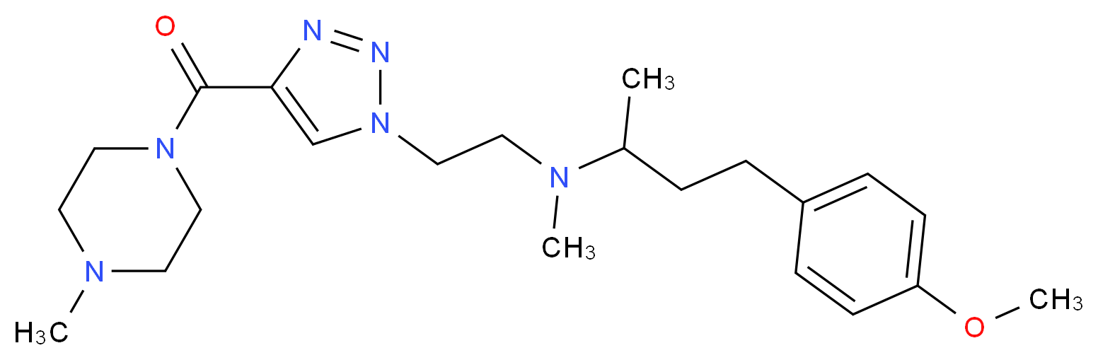 4-(4-methoxyphenyl)-N-methyl-N-(2-{4-[(4-methyl-1-piperazinyl)carbonyl]-1H-1,2,3-triazol-1-yl}ethyl)-2-butanamine_Molecular_structure_CAS_)