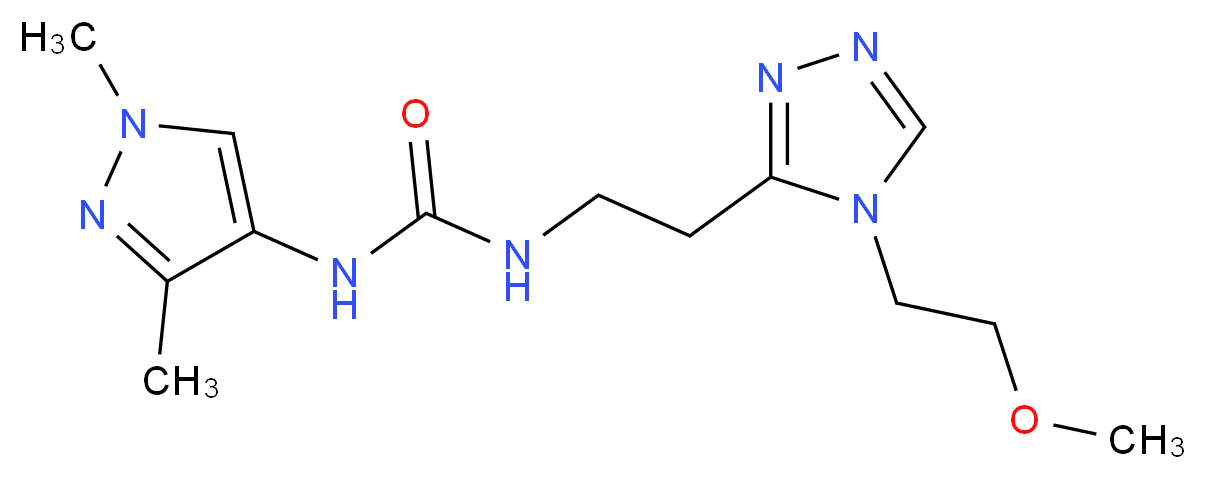 N-(1,3-dimethyl-1H-pyrazol-4-yl)-N'-{2-[4-(2-methoxyethyl)-4H-1,2,4-triazol-3-yl]ethyl}urea_Molecular_structure_CAS_)