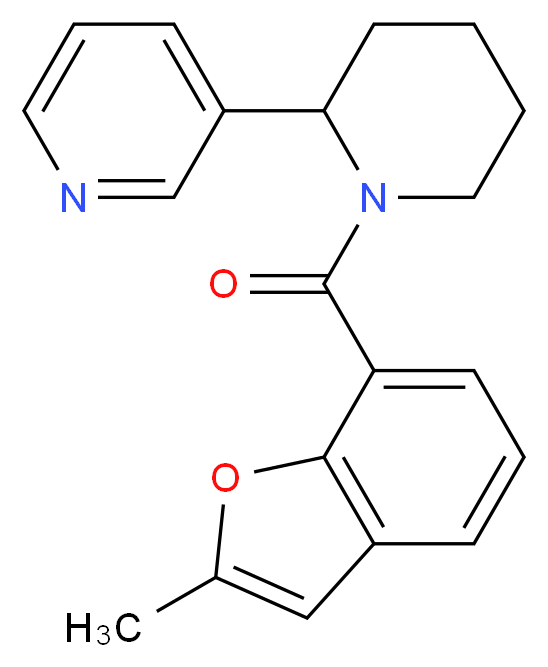 3-{1-[(2-methyl-1-benzofuran-7-yl)carbonyl]piperidin-2-yl}pyridine_Molecular_structure_CAS_)