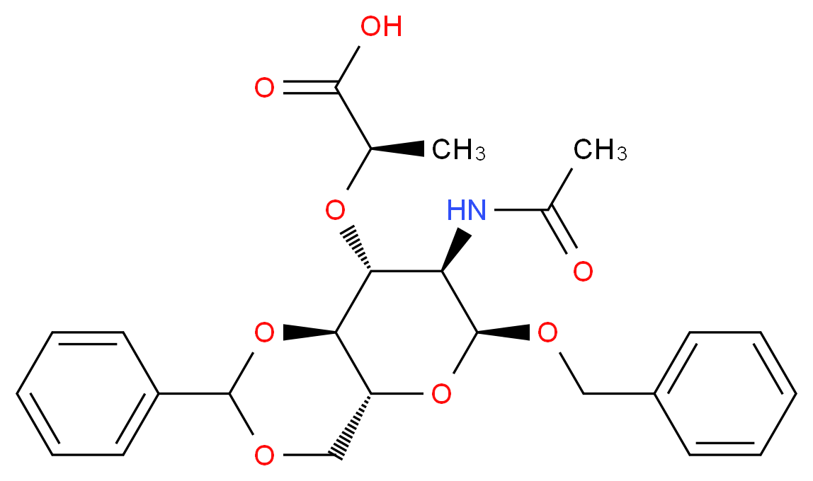 Benzyl N-Acetyl-4,6-O-benzylidene-α-D-muramic Acid_Molecular_structure_CAS_2862-03-5)