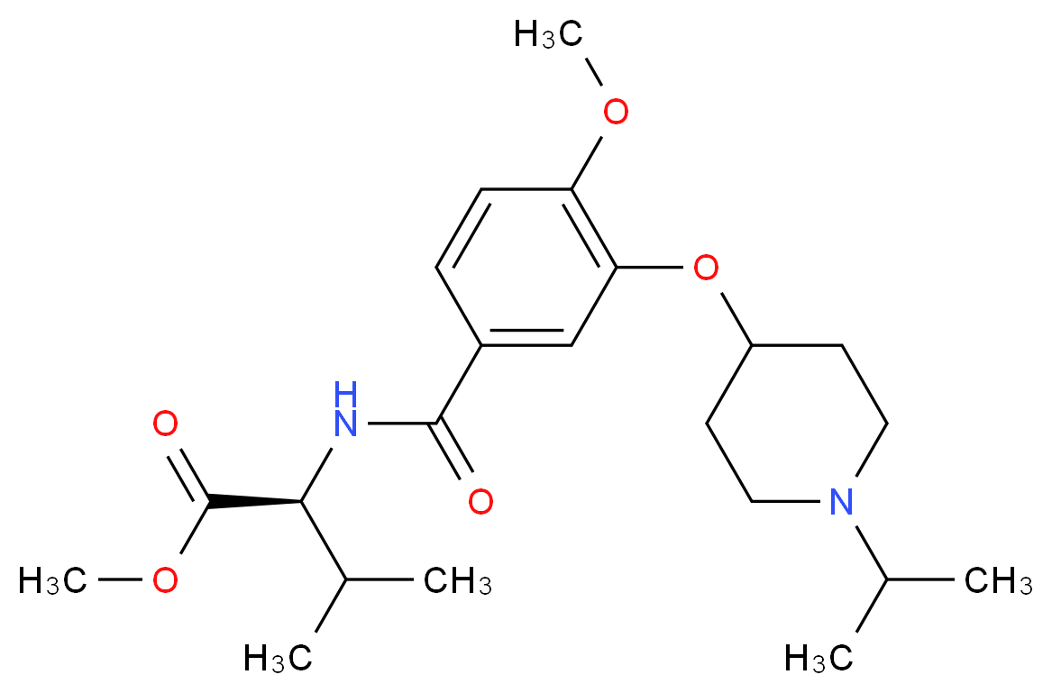 methyl N-{3-[(1-isopropyl-4-piperidinyl)oxy]-4-methoxybenzoyl}-L-valinate_Molecular_structure_CAS_)