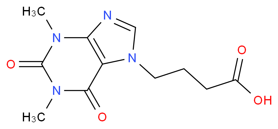 4-(1,3-dimethyl-2,6-dioxo-1,2,3,6-tetrahydro-7H-purin-7-yl)butanoic acid_Molecular_structure_CAS_52083-48-4)
