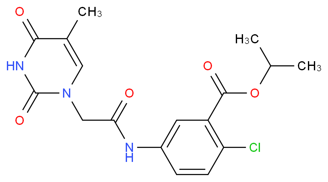 isopropyl 2-chloro-5-{[(5-methyl-2,4-dioxo-3,4-dihydropyrimidin-1(2H)-yl)acetyl]amino}benzoate_Molecular_structure_CAS_)