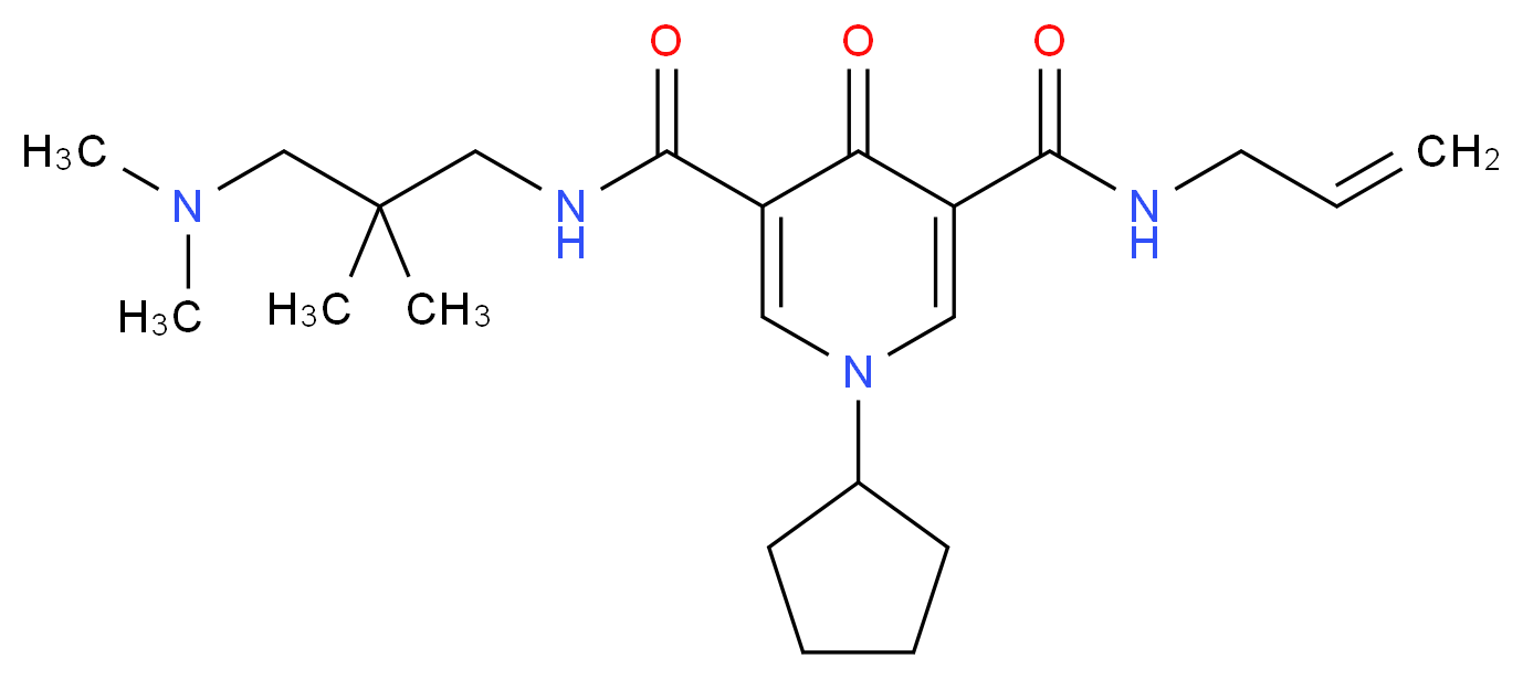 N-allyl-1-cyclopentyl-N'-[3-(dimethylamino)-2,2-dimethylpropyl]-4-oxo-1,4-dihydro-3,5-pyridinedicarboxamide_Molecular_structure_CAS_)