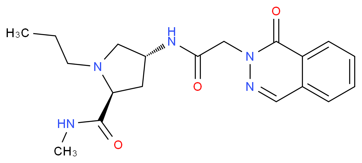 (4R)-N-methyl-4-{[(1-oxophthalazin-2(1H)-yl)acetyl]amino}-1-propyl-L-prolinamide_Molecular_structure_CAS_)