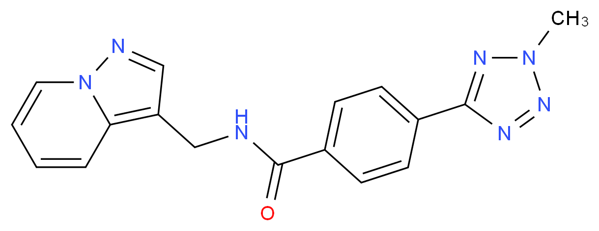 4-(2-methyl-2H-tetrazol-5-yl)-N-(pyrazolo[1,5-a]pyridin-3-ylmethyl)benzamide_Molecular_structure_CAS_)